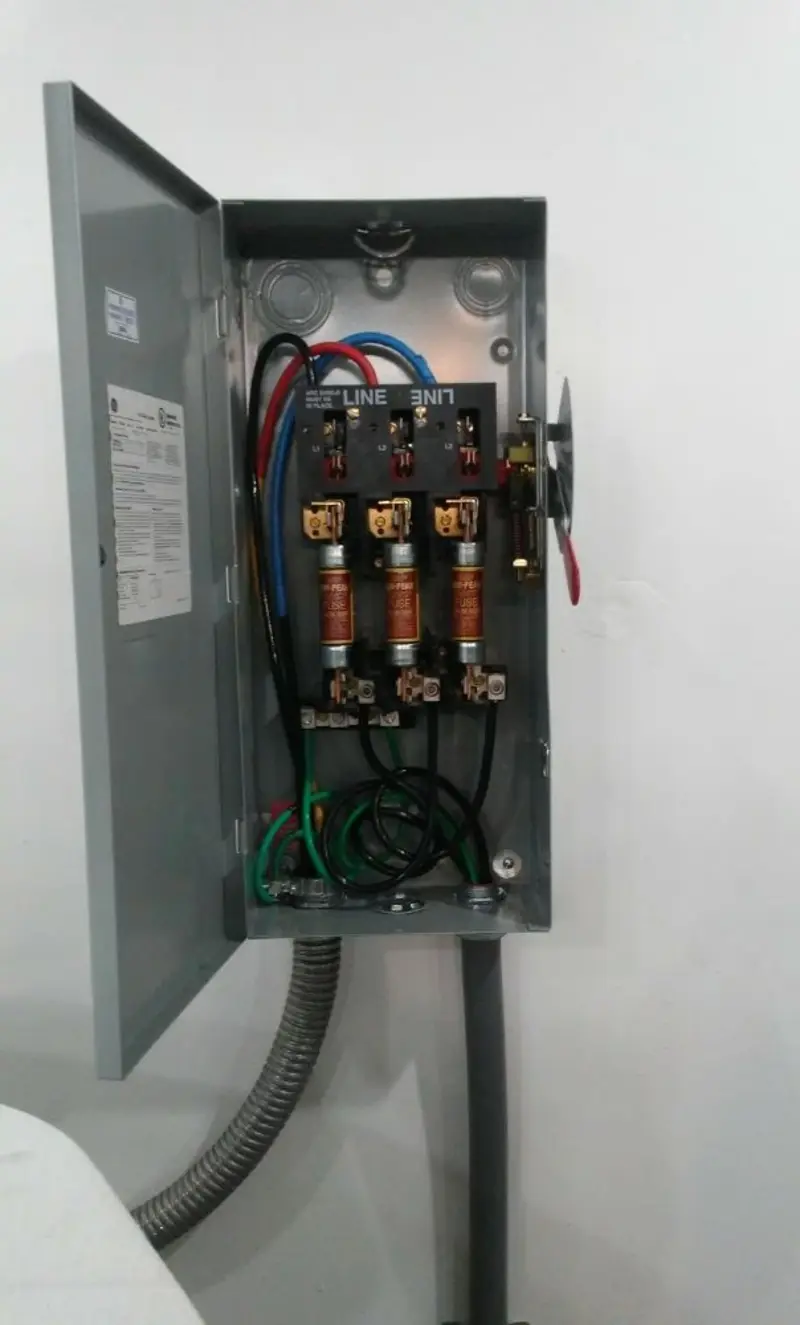 Three-phase disconnect switch installed for Electrical Wiring & Rewiring in Quitman